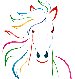 horse head line drawing